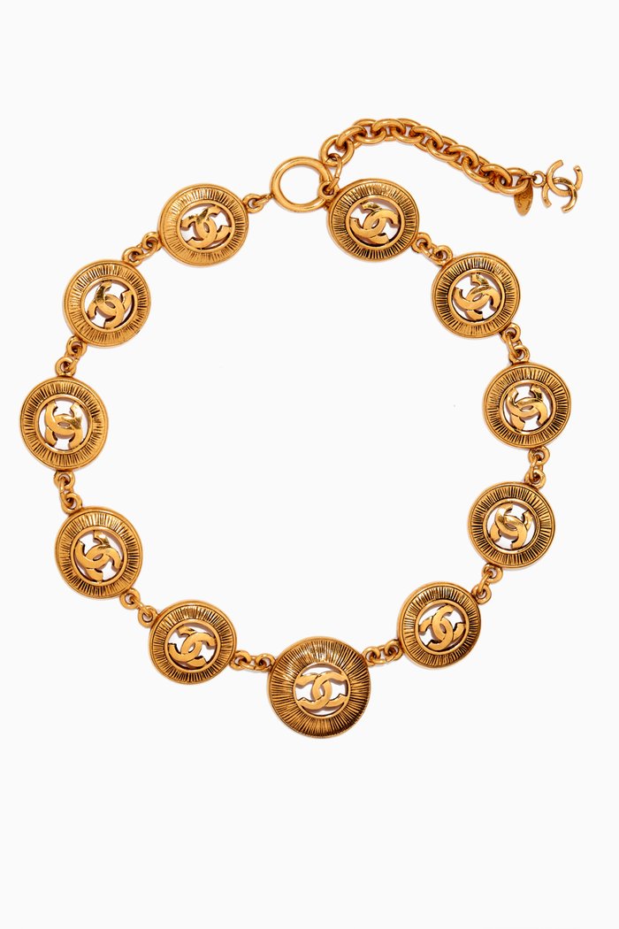 

1980s Vintage Chanel Necklace, Gold