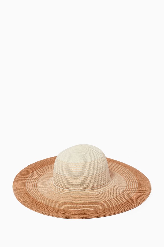 

Bunny Packable Sun Hat in Woven Straw, Neutral