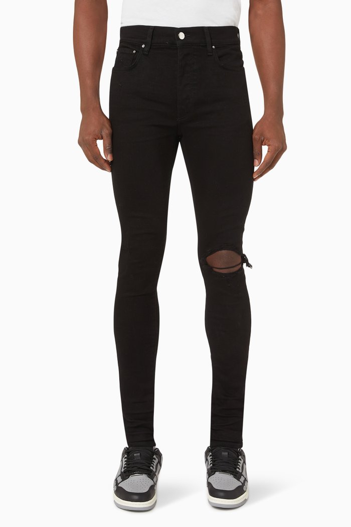 

Broken Jeans in Cotton Denim, Black