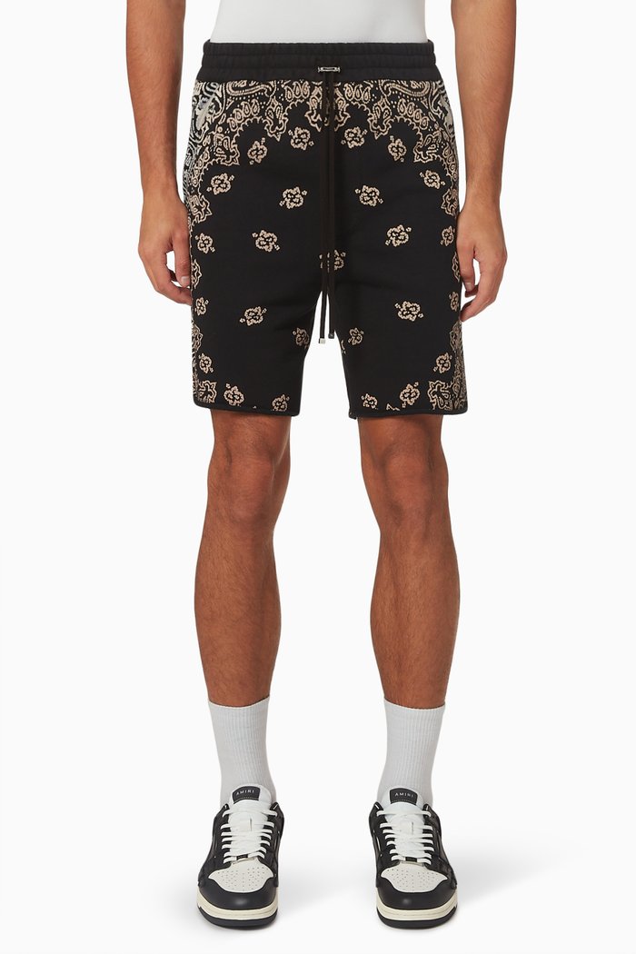 

Bandana Shorts in Cotton Blend, Black