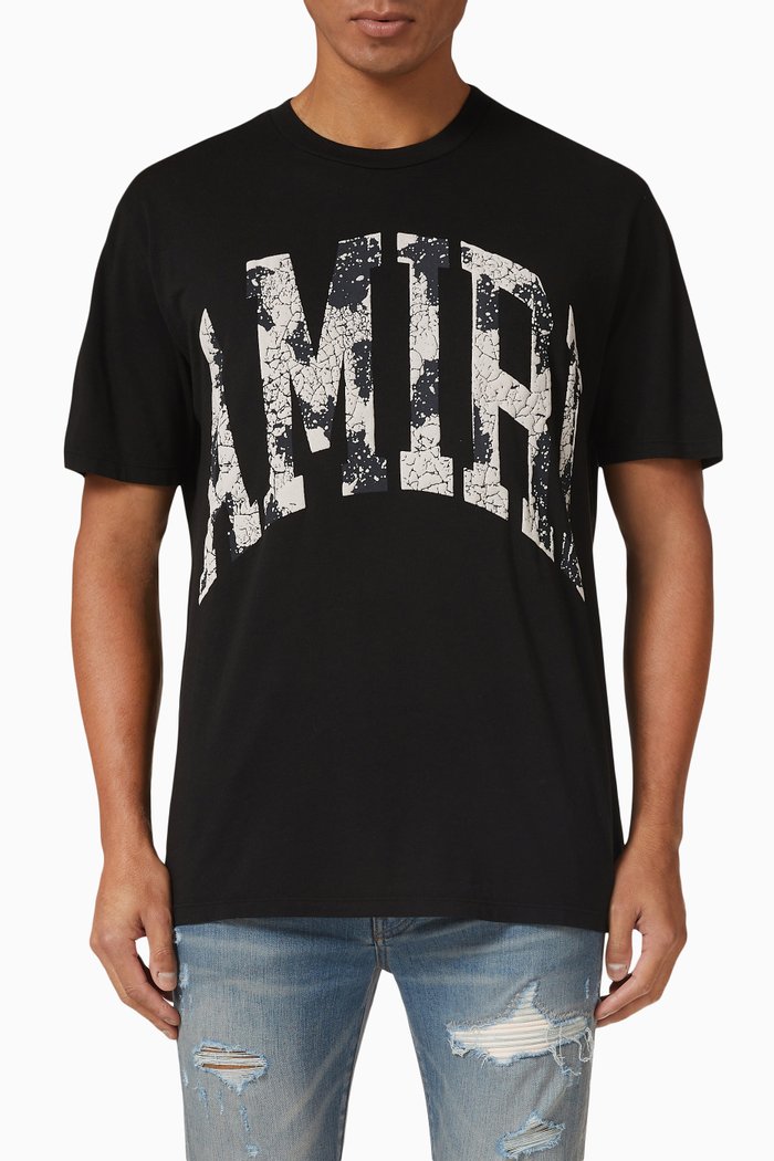 

Collegiate Logo T-shirt in Cotton, Black