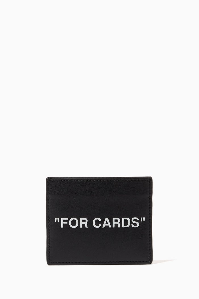 

"FOR CARDS" Card Holder in Leather, Black