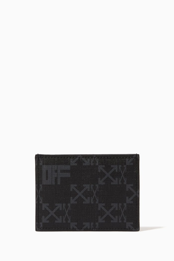 

Monogram Simple Card Case in Canvas, Black