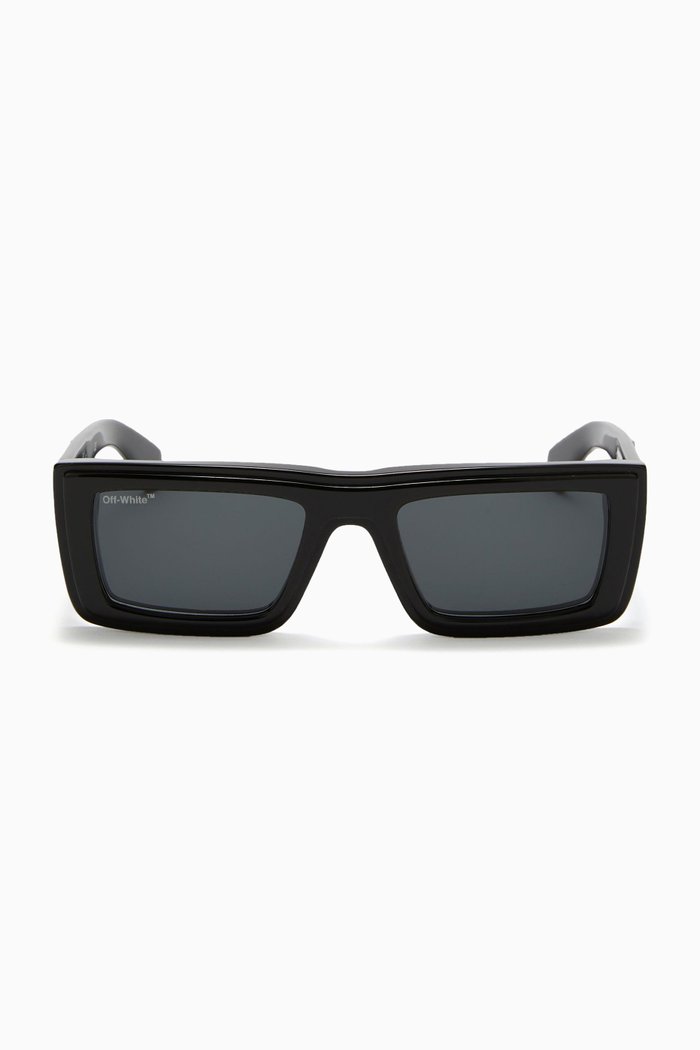 

Jacob Rectangular Sunglasses in Acetate, Black