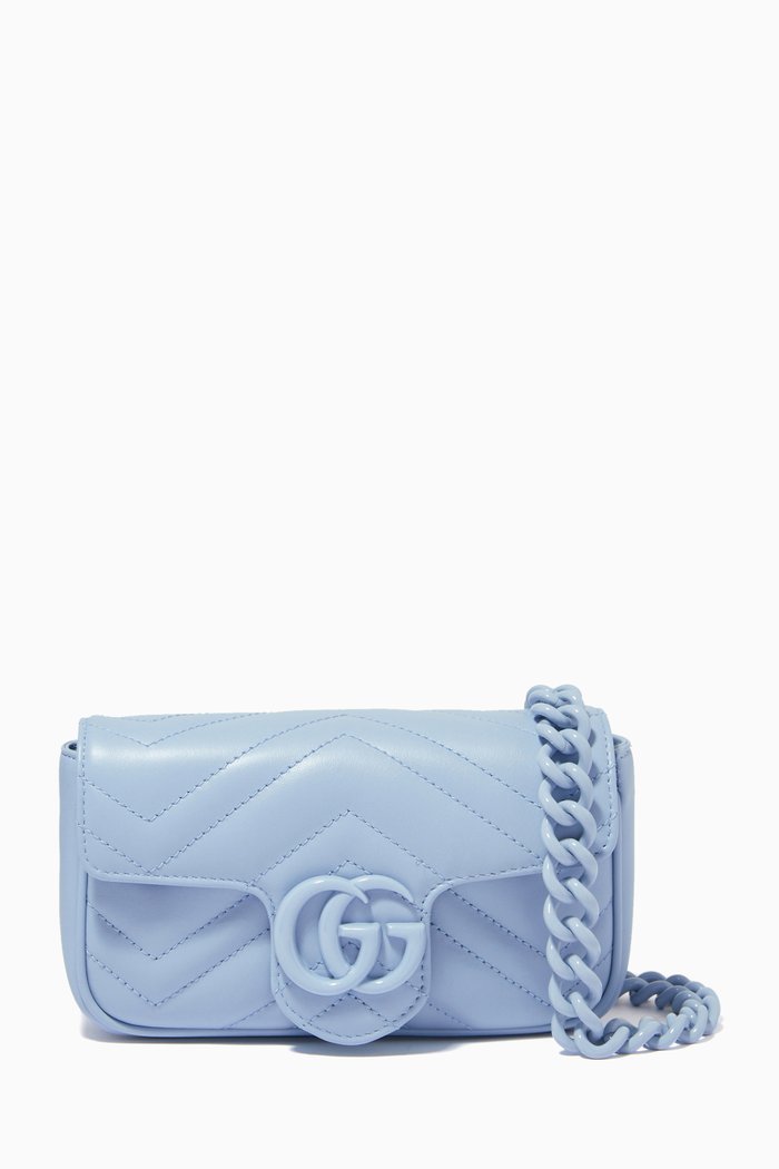 

GG Marmont 2.0 Belt Bag in Matelassé Leather, Blue