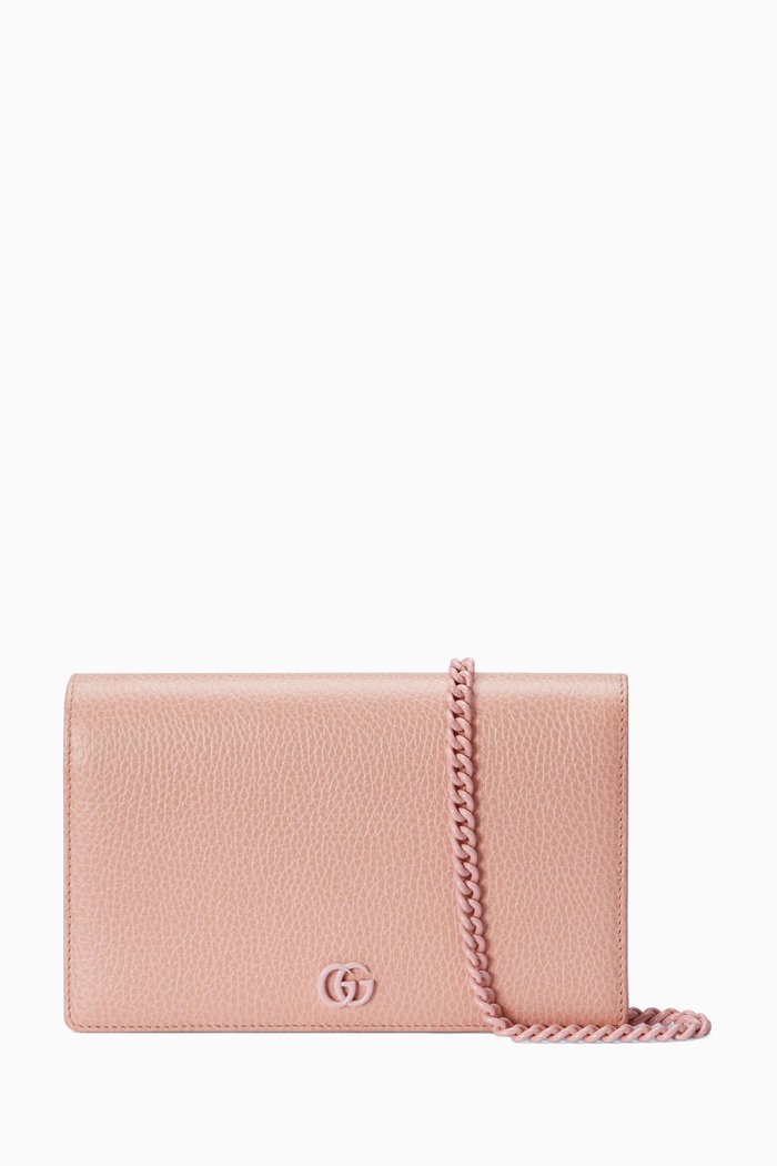 

Mini GG Marmont Chain Bag in Leather, Pink