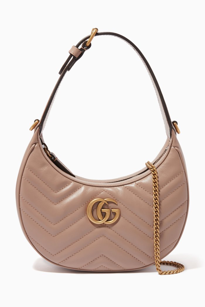 

Mini GG Marmont Half-moon Bag, Neutral