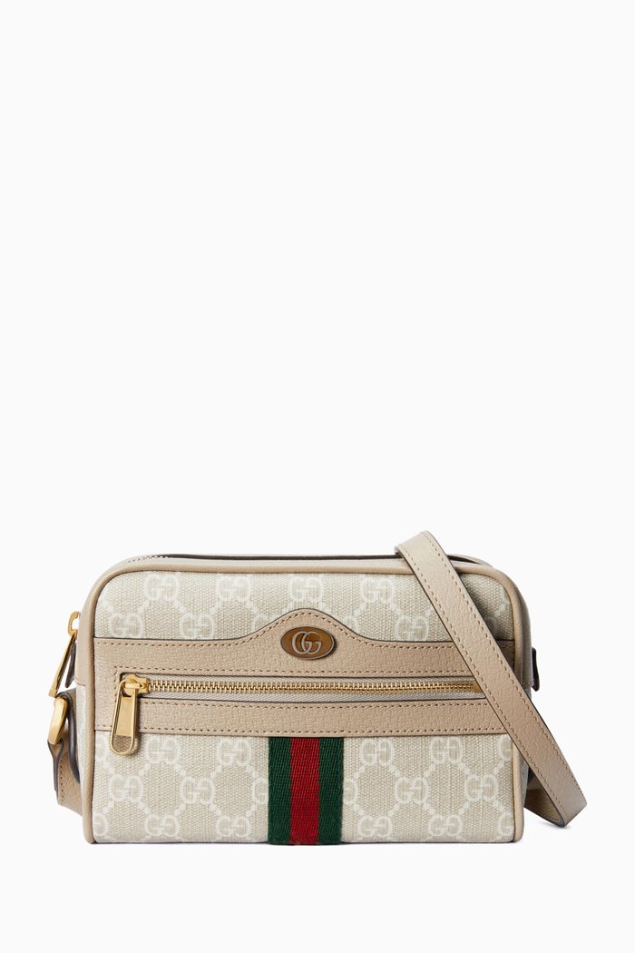 

Ophidia Minig Bag in Supreme Canvas & Leather, Neutral