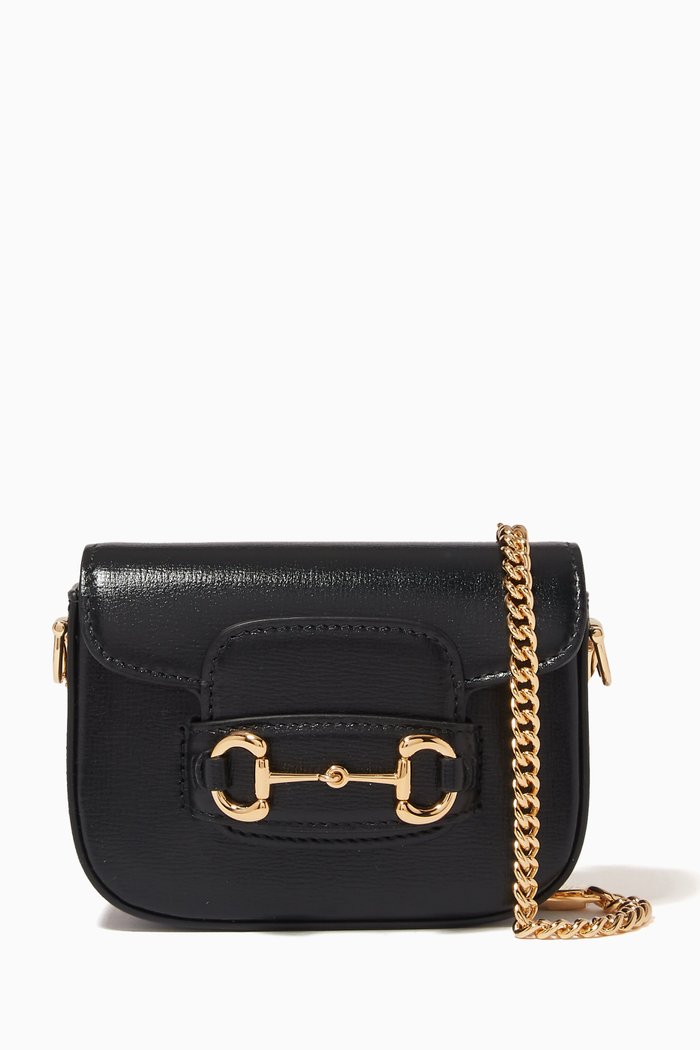 

Gucci 1955 Horsebit Mini Bag in Leather, Black