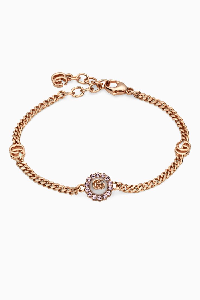 

GG Crystal Chain Bracelet in Gold-Tone Metal
