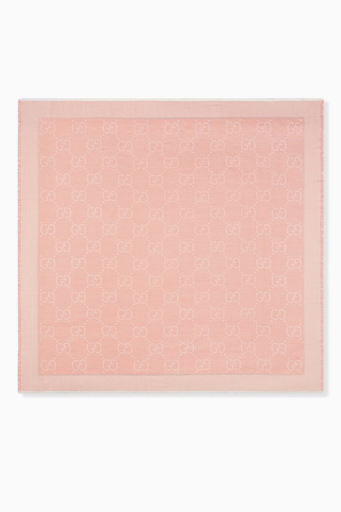 

GG Shawl in Lamé Jacquard, Pink
