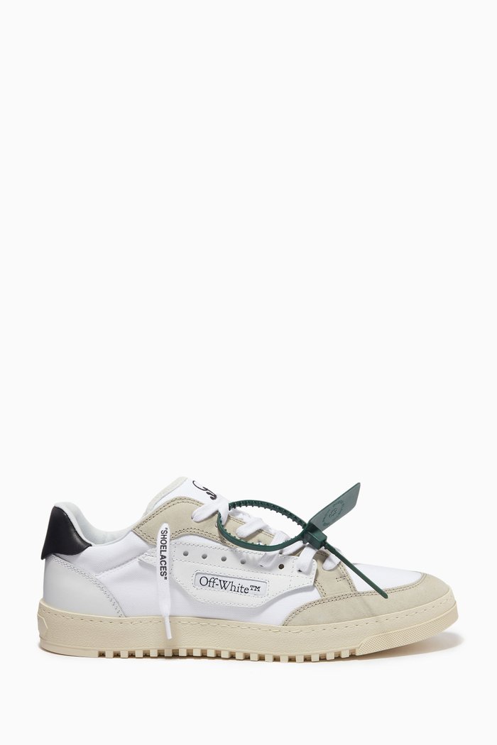

5.0 Sneakers in Leather & Canvas, White