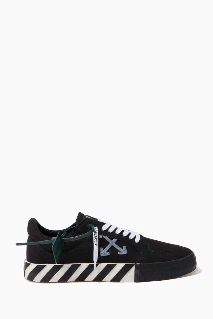 

Low Vulcanized Sneakers in Canvas, Black