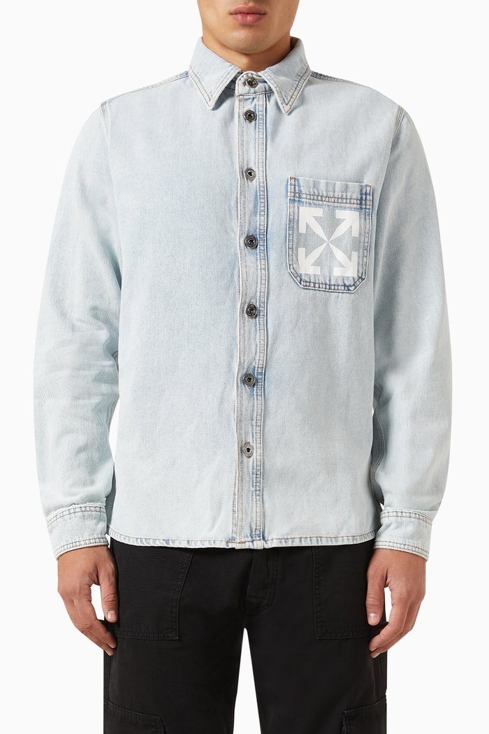 

Single Arrow Shirt in Denim, Blue