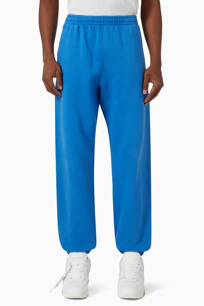 

Diagonals Tab Slim Sweatpants in Cotton Terry, Blue
