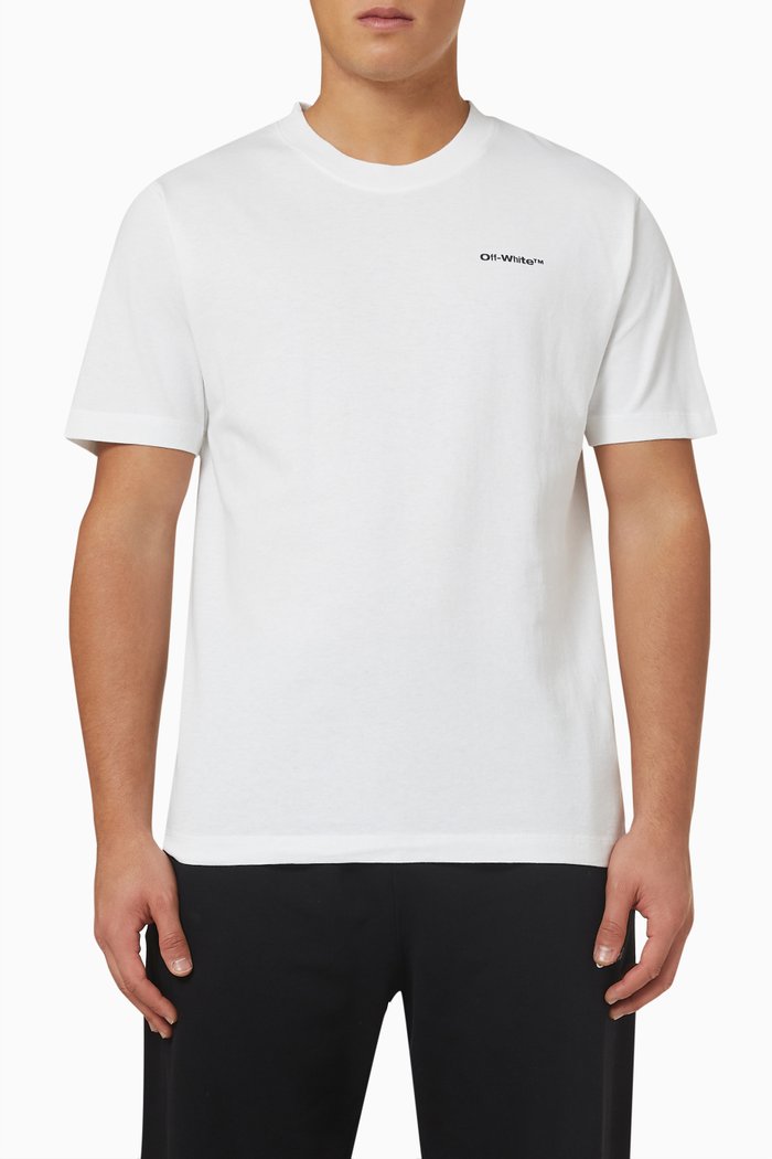 

Wave Outline T-shirt in Cotton Jersey, White