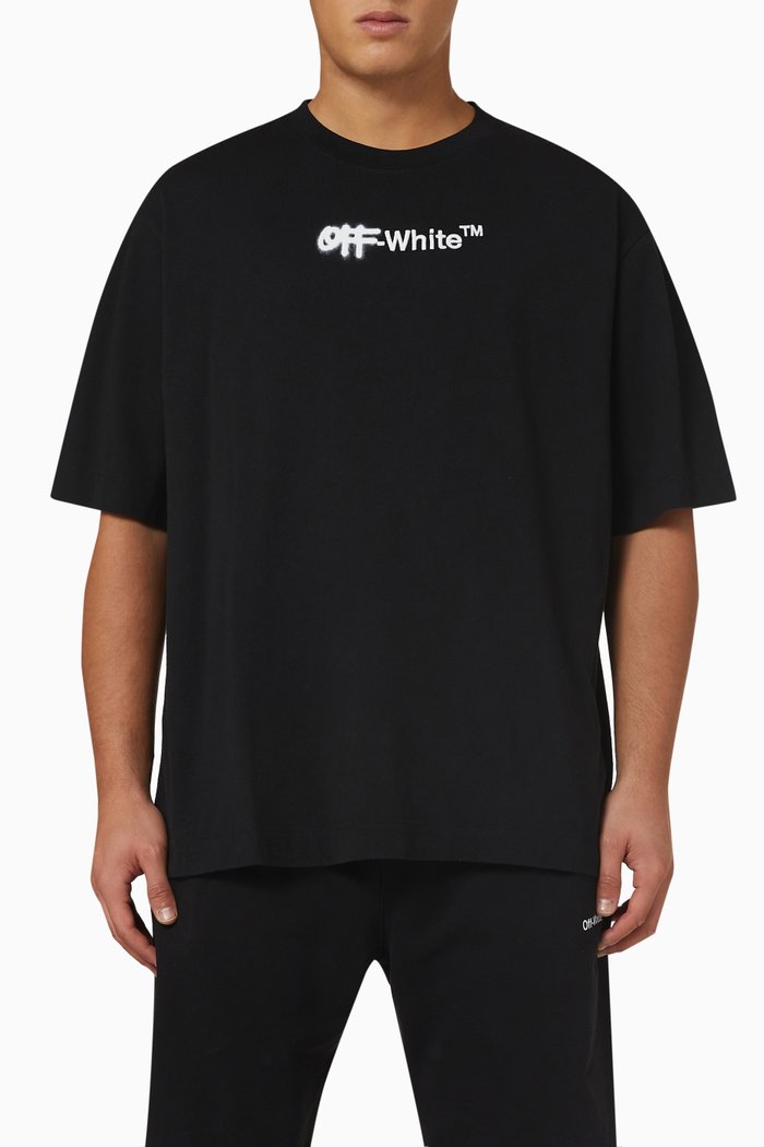 

Spray Helv T-shirt in Cotton, Black