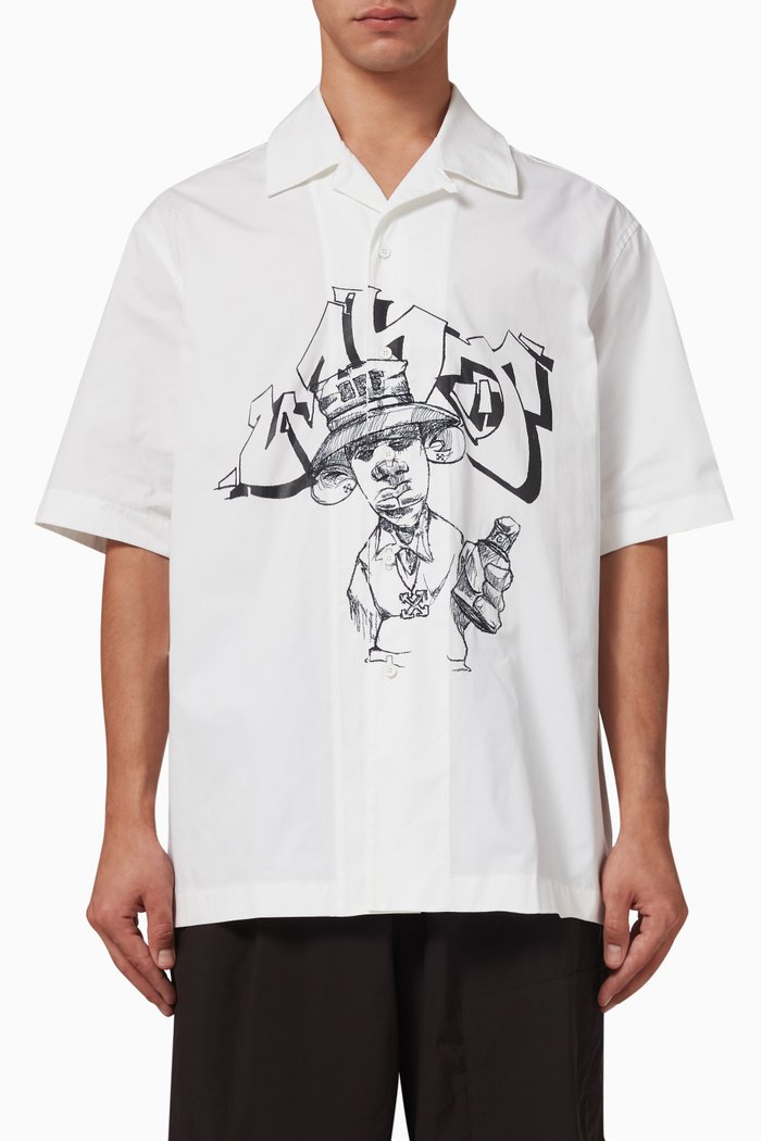 

Graffiti Shirt in Cotton, White