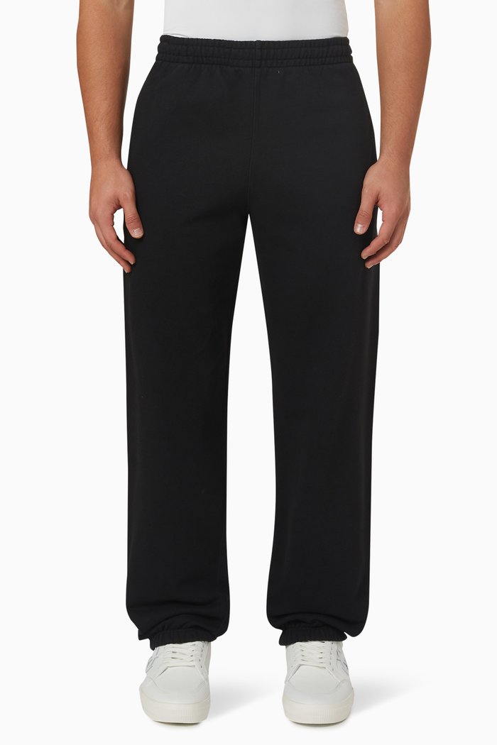Chain Arrow Sweatpants in Organic Cotton, Black