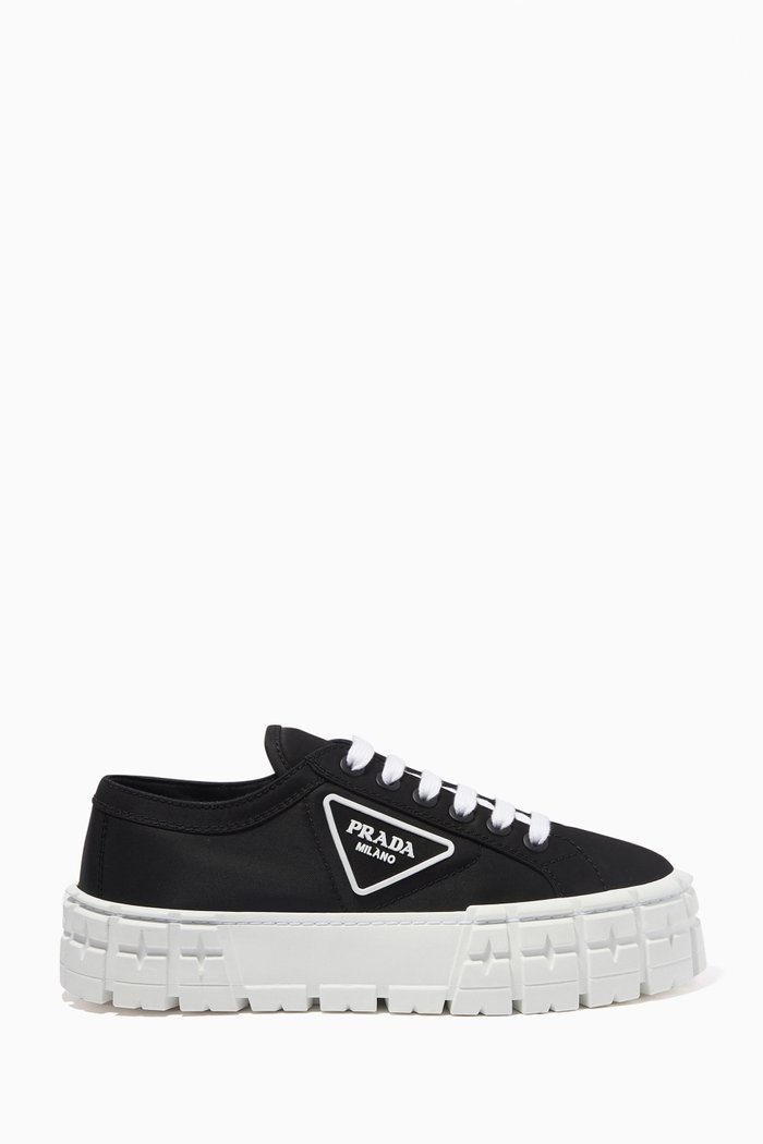 

Double Wheel Sneakers in Nylon Gabardine, Black