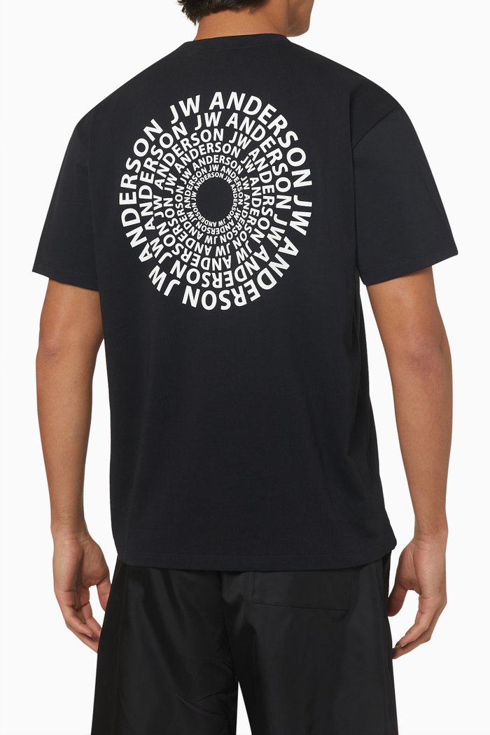 

Swirl Logo Classic T-shirt in Cotton Jersey, Black