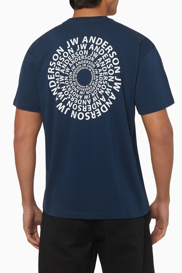 

Swirl Logo Classic T-shirt in Cotton Jersey, Blue