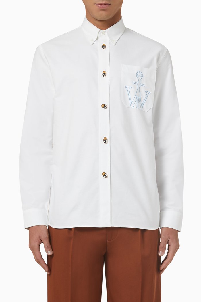

Elephant Eye Classic Fit Shirt in Cotton, White