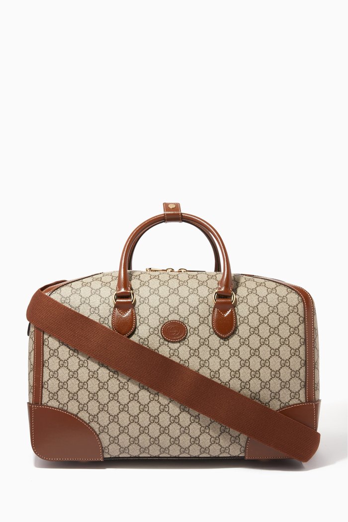 

Interlocking G Duffle Bag in GG Supreme Canvas, Neutral