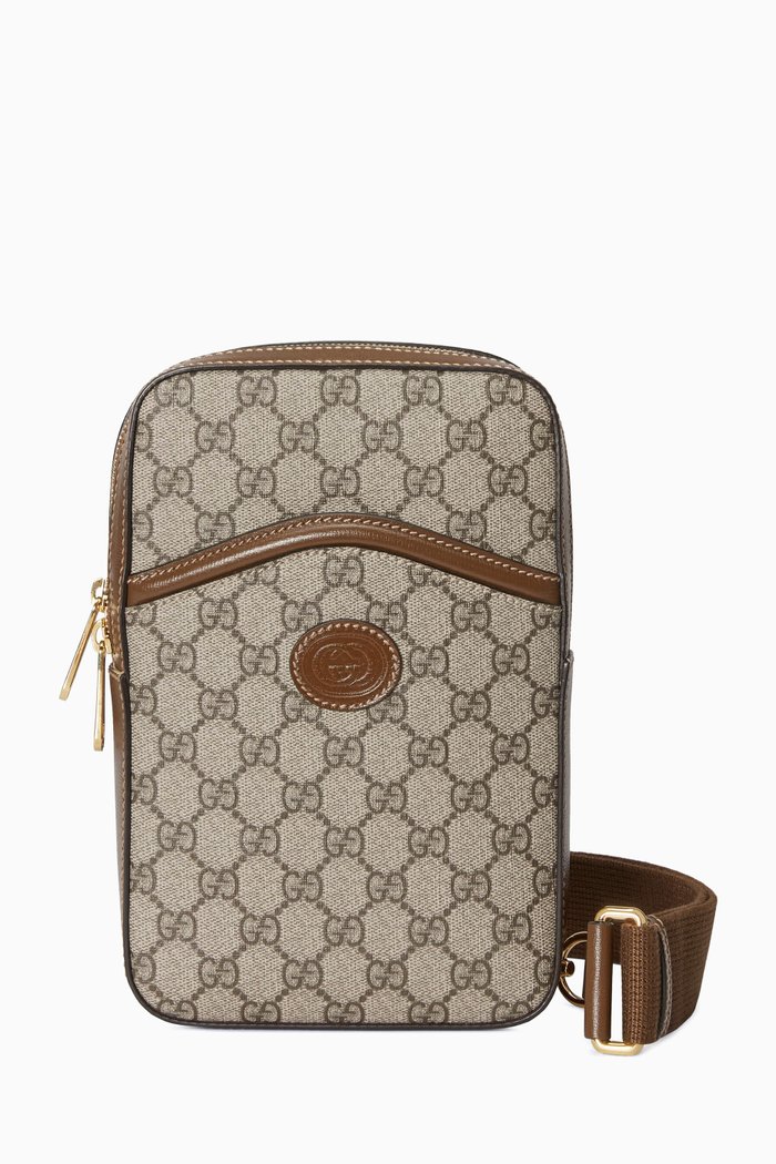 

Interlocking G Sling Bag in GG Supreme Canvas, Neutral