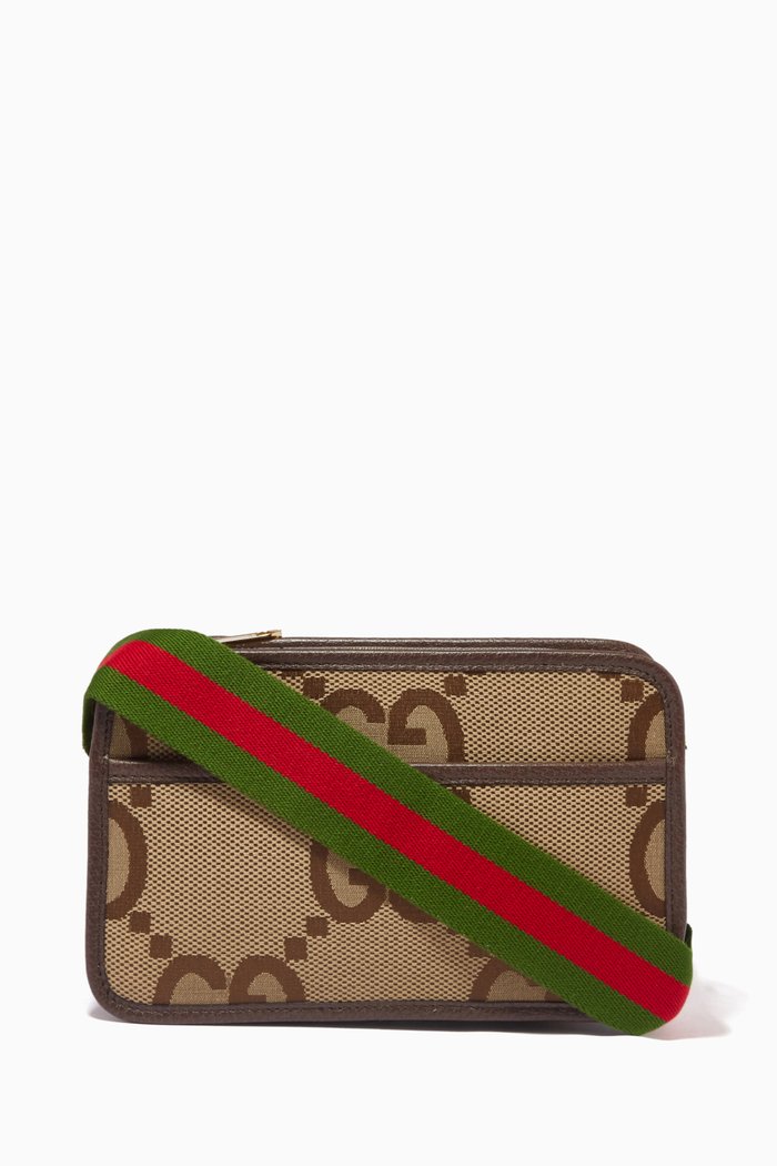 

Mini Jumbo GG Bag in Canvas, Brown