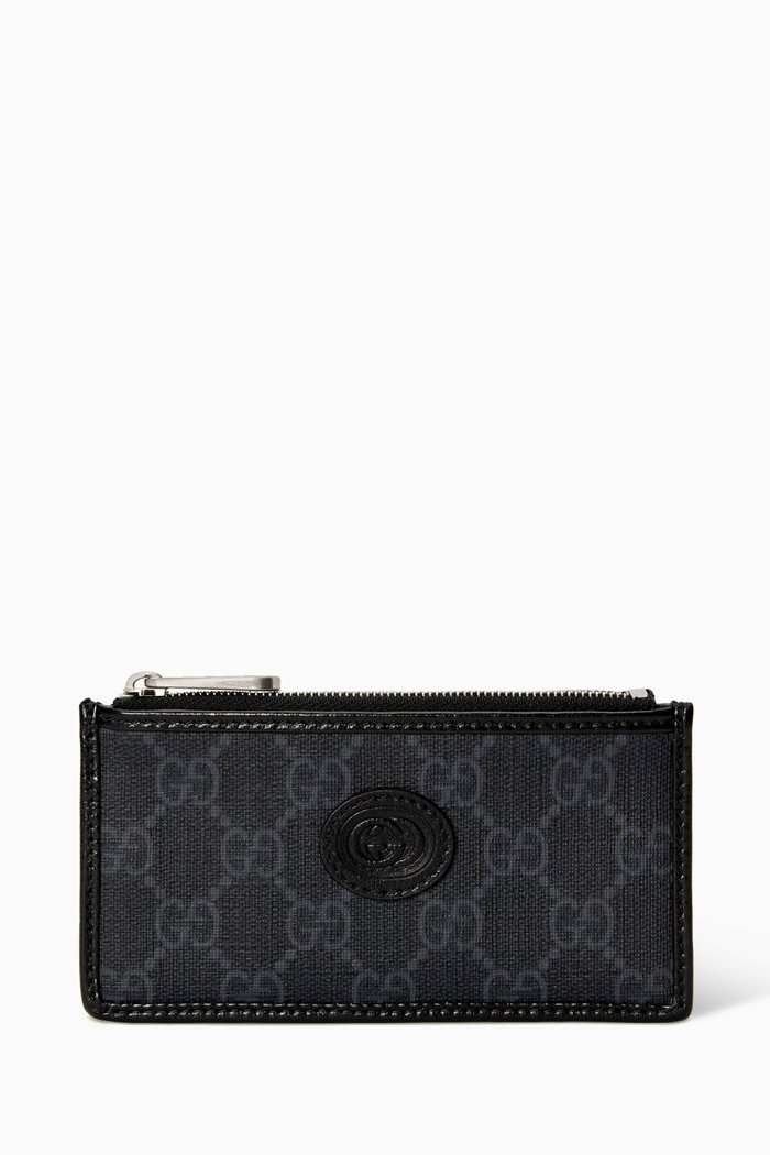 

Interlocking G Card Case in Supreme Canvas, Black