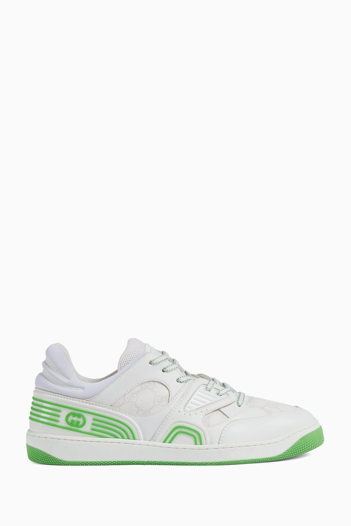 

Gucci Basket Sneakers in Demetra, White