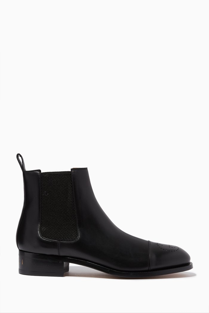

Zowie Ankle Boots in Leather, Black