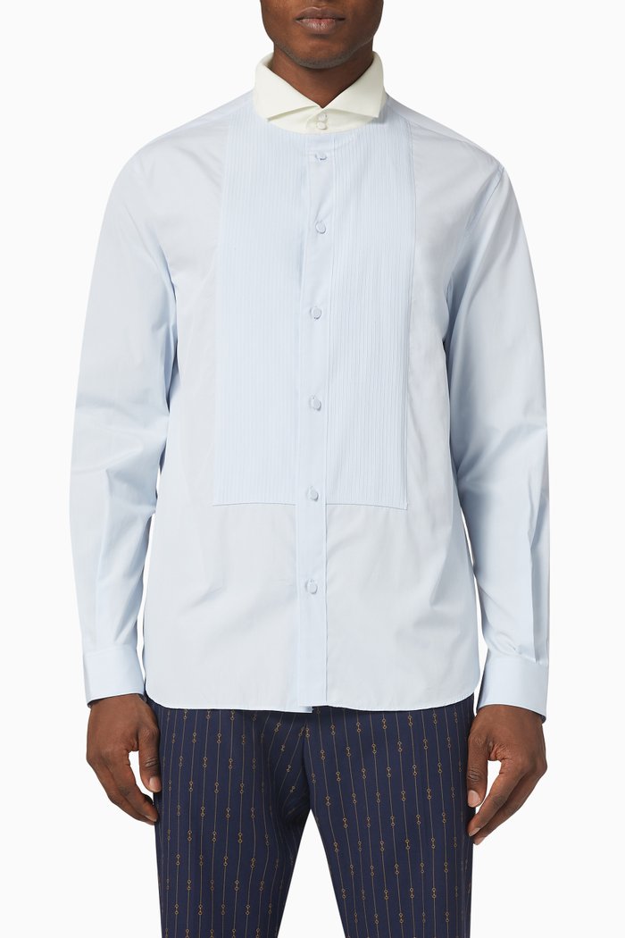 

Boxy Shirt in Cotton Poplin, Blue