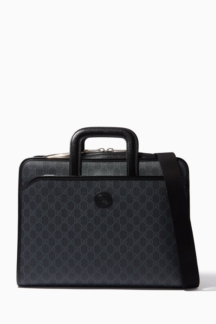 

Briefcase in GG Supreme Canvas, Black