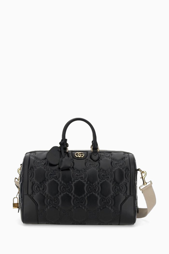 

Medium Duffle in Leather, Black