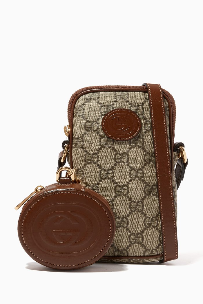 

Interlocking G Mini Bag in GG Supreme Canvas, Neutral