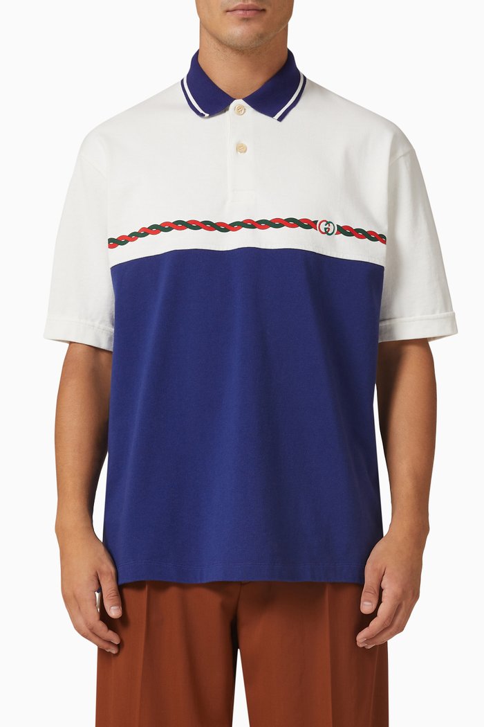 

Interlocking G Polo Shirt in Cotton Jersey, White