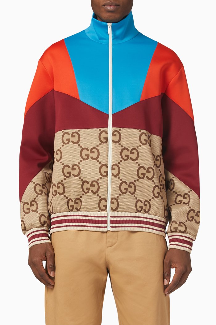 

Gucci Panel GG Track Jacket, Multicolour