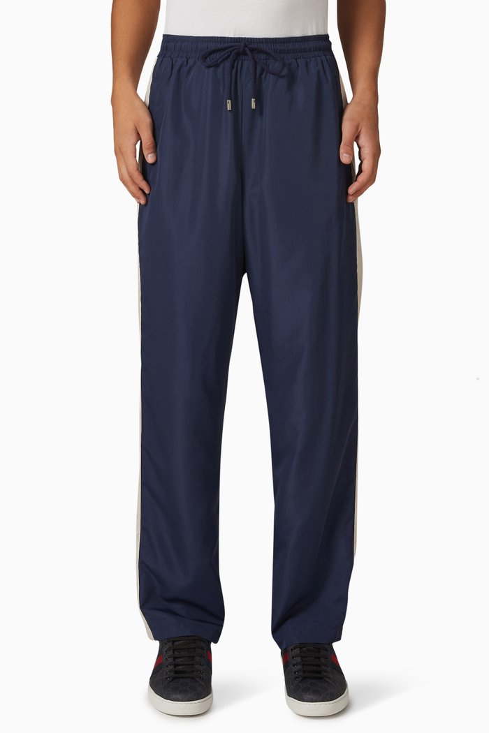 

Gucci Logo Track Pants in Technical Fabric, Blue