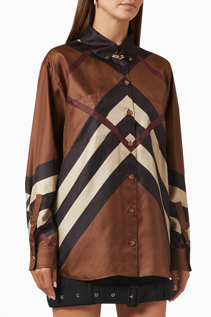 

Ivanna Shirt in Silk, Brown