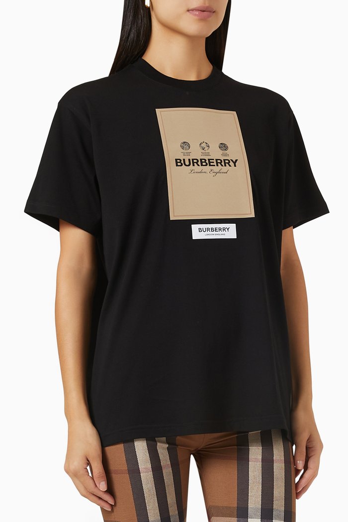 

Carrick Logo T-shirt in Cotton, Black