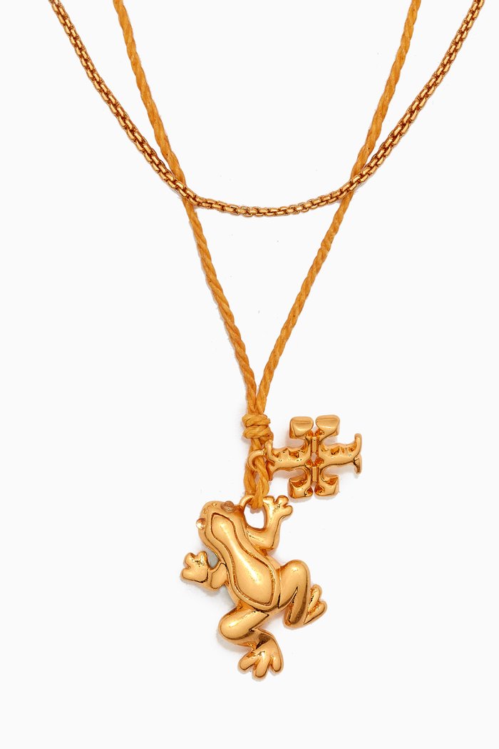

Kira Logo Pendant Necklace, Yellow