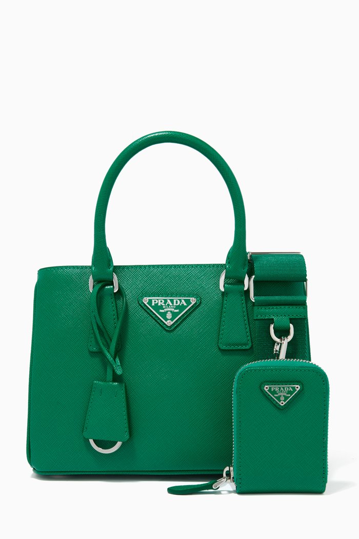 

Mini Prada Galleria Bag in Saffiano Leather, Green