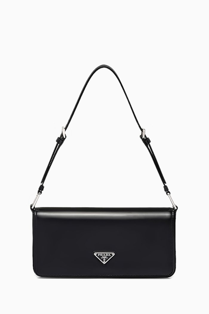 Femme Bag in Brushed Leather, Black