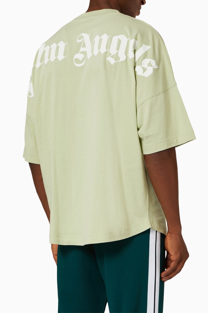 Logo Oversized-fit T-shirt in Cotton, Green