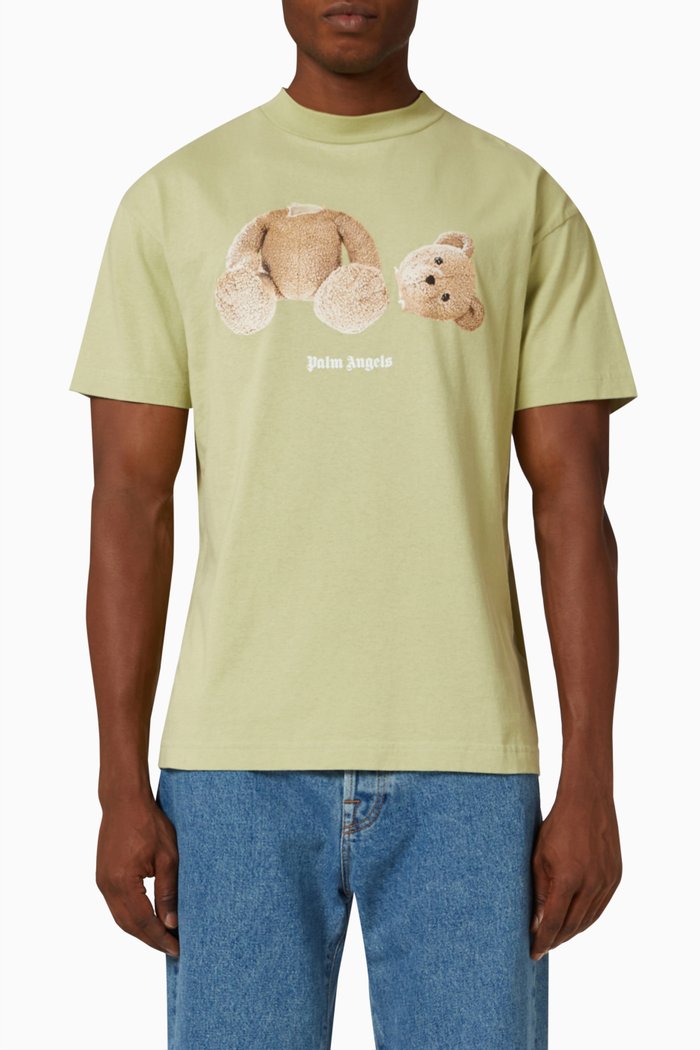 Bear Logo T-shirt in Cotton-jersey, Green