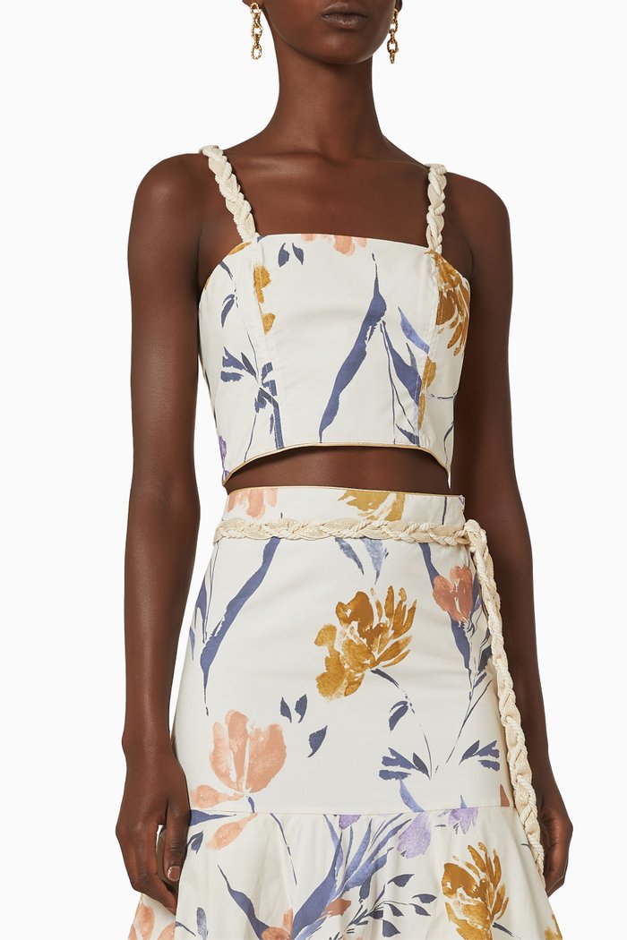 

Wallis Crop Top in Cotton, Neutral