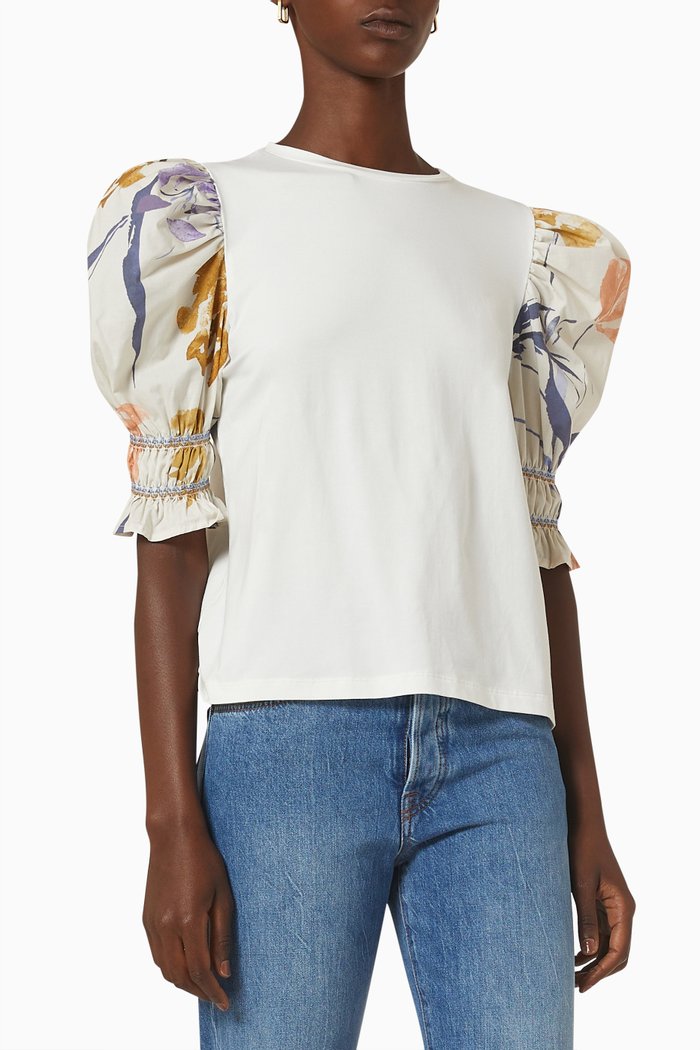 

Berenice Top in Cotton, Neutral
