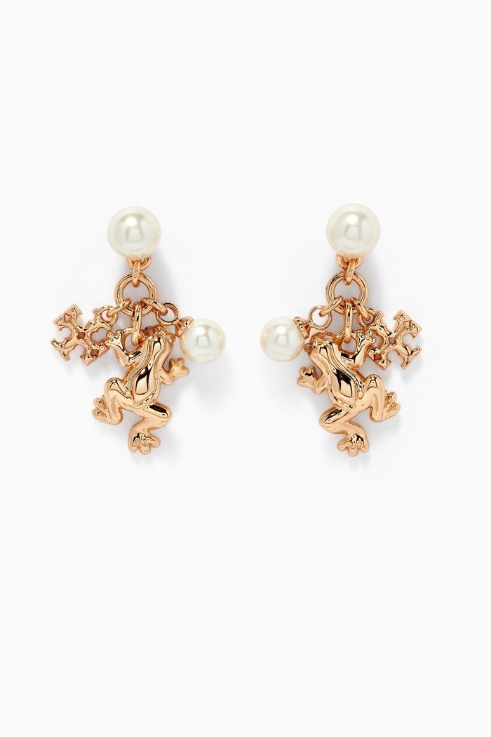

Kira Charm Earrings, White